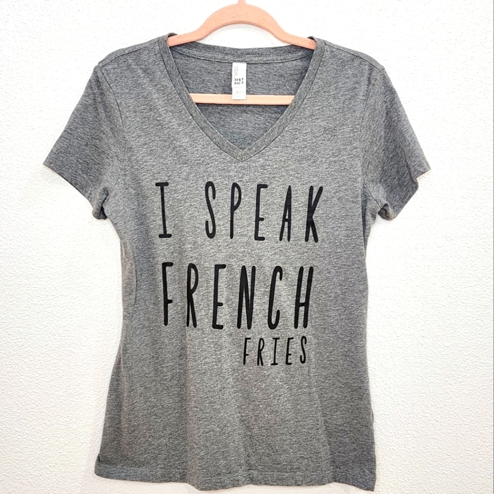 District French Fry Tee - perfect weight, gray, fries, graphic tee